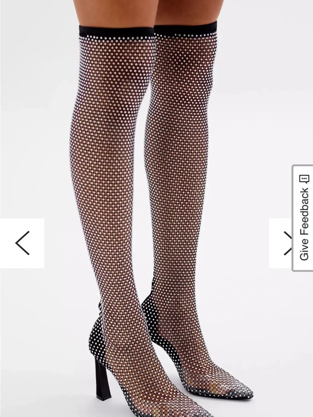 Steve Madden Black Rhinestone Over-the-Knee Boots